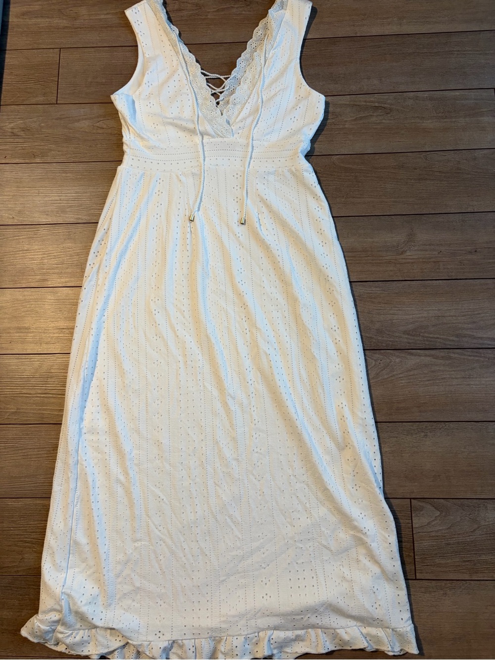 Dex White Crochet Maxi Dress - Picture 7 of 8